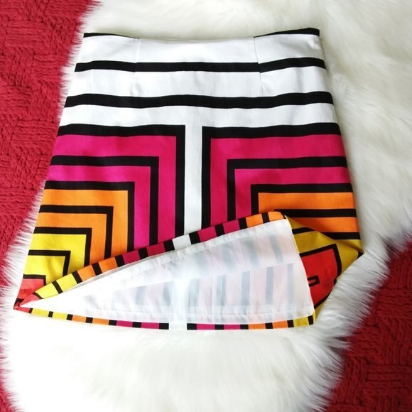 Worthington Stripe Color-block Mini Skirt 4 - Picture 7 of 10